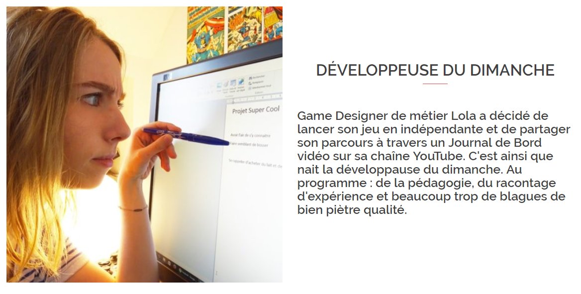 PaulMaujean's tweet photo. Eh @FramesAvignon en regardant votre programme trop top, j'ai trouvé une coquille sur la page de présentation de @dev_dimanche , la DéveloppAuse du Dimanche ? :p
#PressStartToContinue https://t.co/X7KJuiUsrE