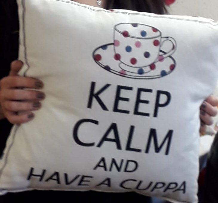 S_I_Manchester's tweet photo. Cutting out patterns and conversation were the order of the day at today's #Butterpillar sewing session with @MancWomensAid. And two more cushions sold! #Soroptimists #EducateEmpowerEnable https://t.co/qlwRwNmuTa