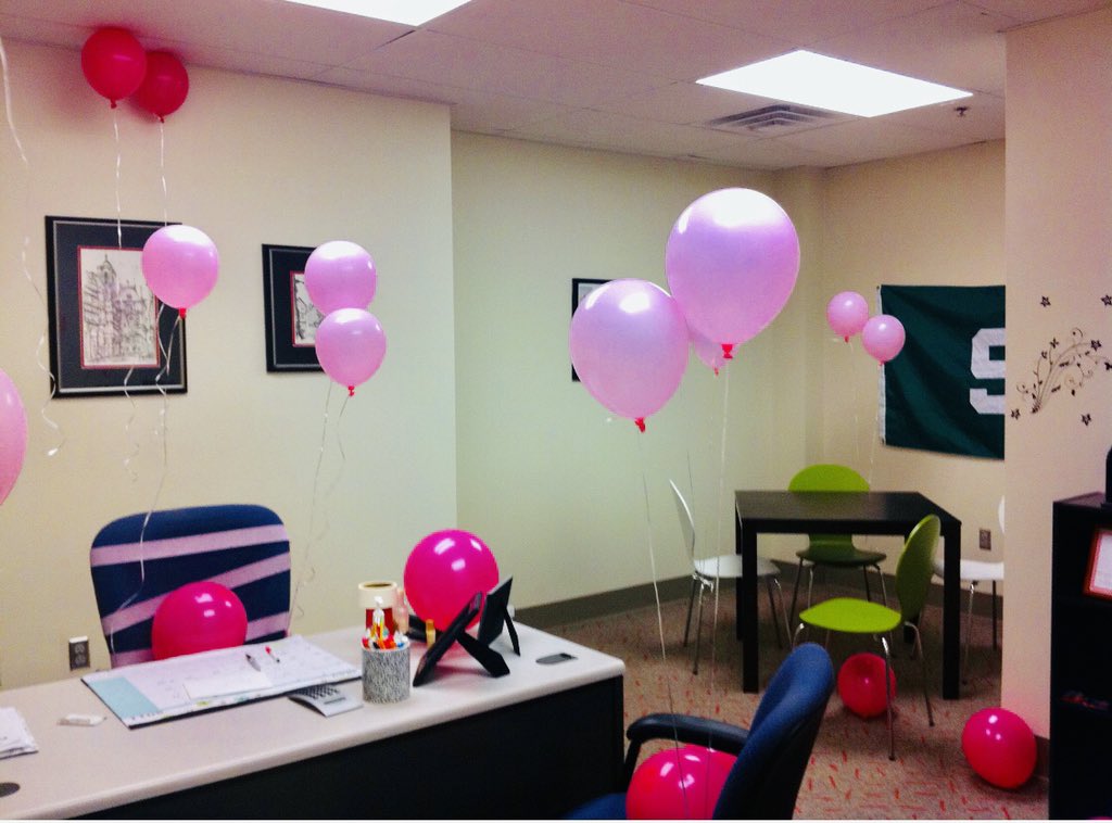 RouseKatie's tweet photo. @devanglee @Stephanie_L_Tor @mirandai_g @wolford_denise Awww! Reminds me of when that same team decorated that same office for me in 2011 when we found out I was having a girl 🥰. Congratulations!  T1377 is AMAZING! https://t.co/QBv0NQQ9r7