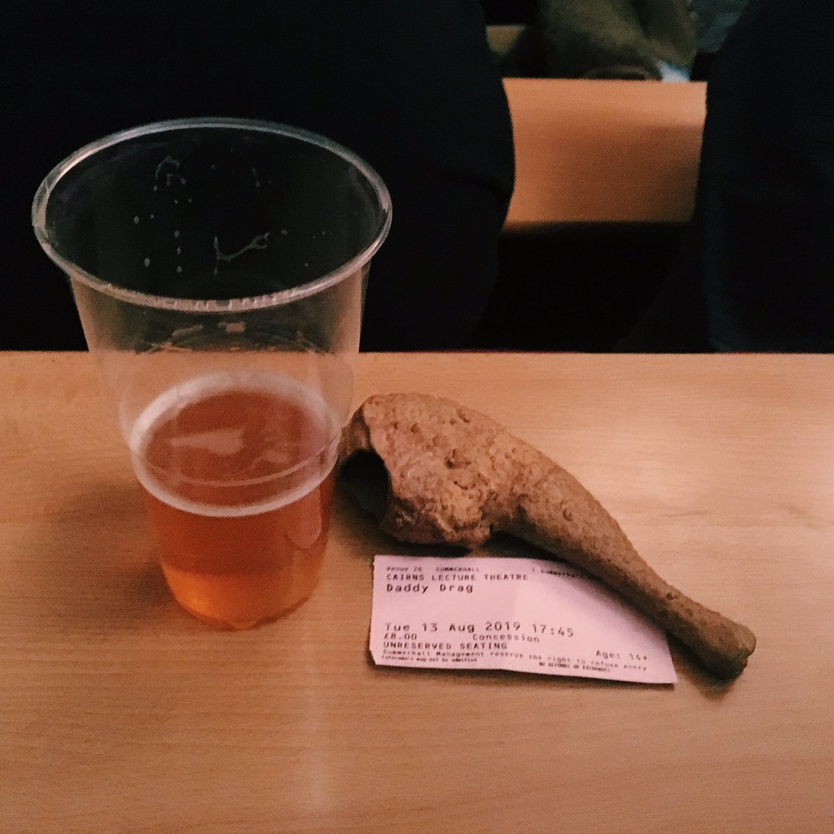 RachelAshenden's tweet photo. When a performer asks “are there any vegetarians in the audience?” Don’t scream “yes”. #DaddyDrag #EdFringe https://t.co/NQC0utoUIX