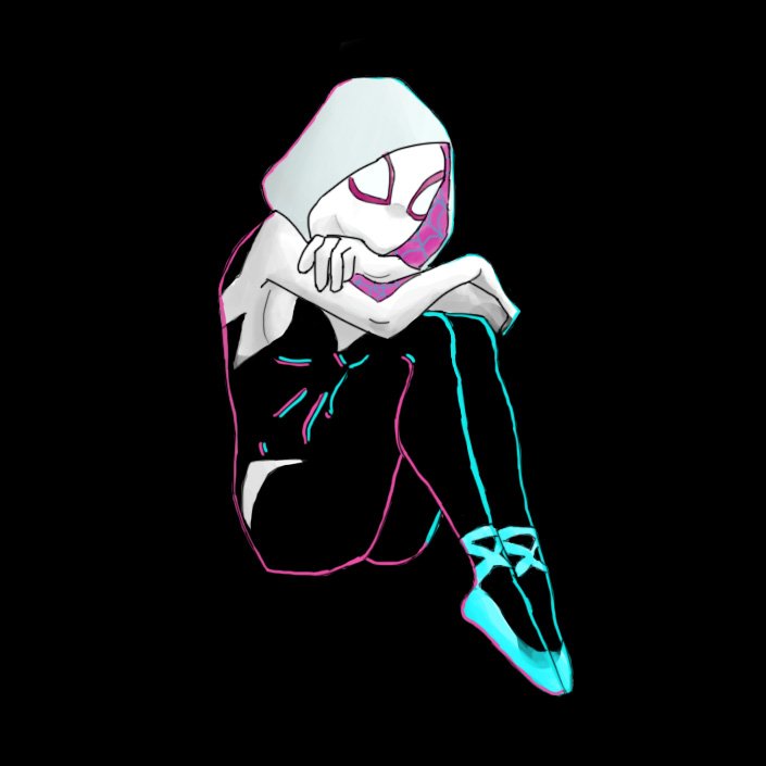 petit dessin de spidergwen fait en une soirée