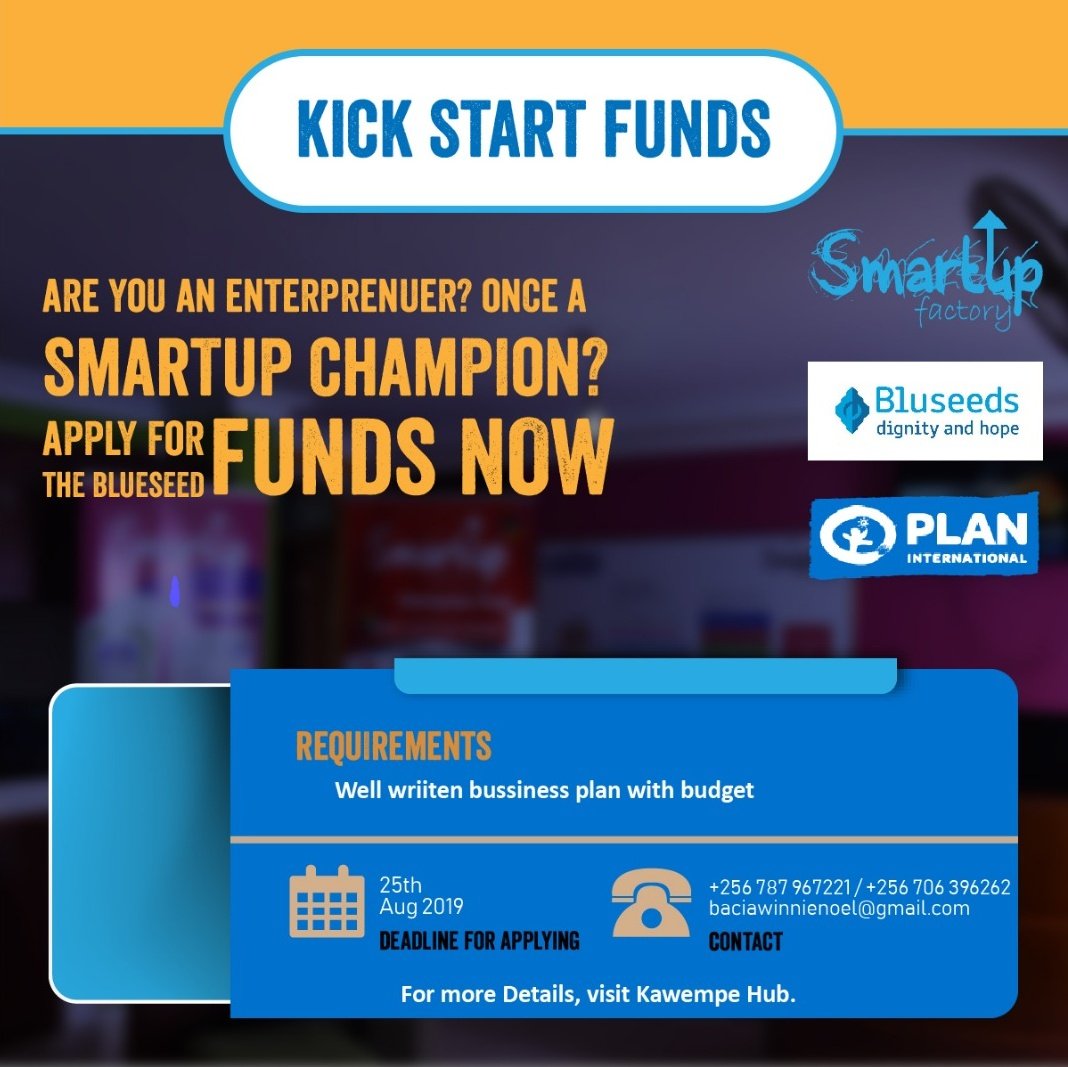 smartupfactory's tweet photo. If you're still wondering what all the hype around @BluSeeds and #SmartupFactory, we are now empowering young entrepreneurs.
This opportunity is open to only current and former Youth champions. https://t.co/0PyPKTFsKh
