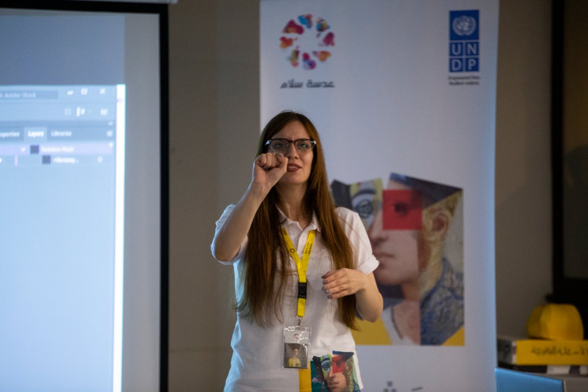 peace_lens's tweet photo. #Sign_Language Interpreters
#Finland_Fund #Finland
#youth #PWD #Peace_Lens #TenBootCamp #عدسة_سلام
#HumanDevelopment #Training #UNDP #UNDP_Syria
#peacebuilding #SDGs #globalDev #MoreEqualWorld @Ulkoministerio @UN @UNDP_Syria https://t.co/KYVx3Y2fh3