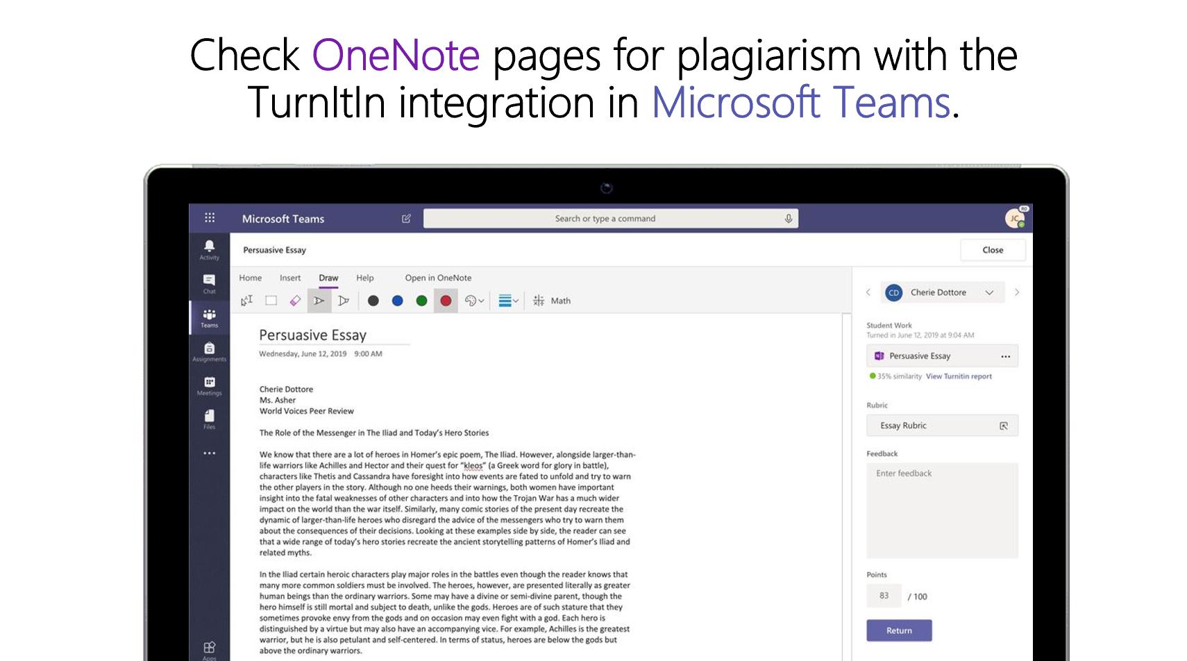 Microsoft Teams On Twitter Explore The Turnitin And Onenoteedu Integration Through Microsoftteams To Check Onenote Pages For Plagiarism Microsoftedu Https T Co Bjpveihnnm Https T Co Xorr4sphmu