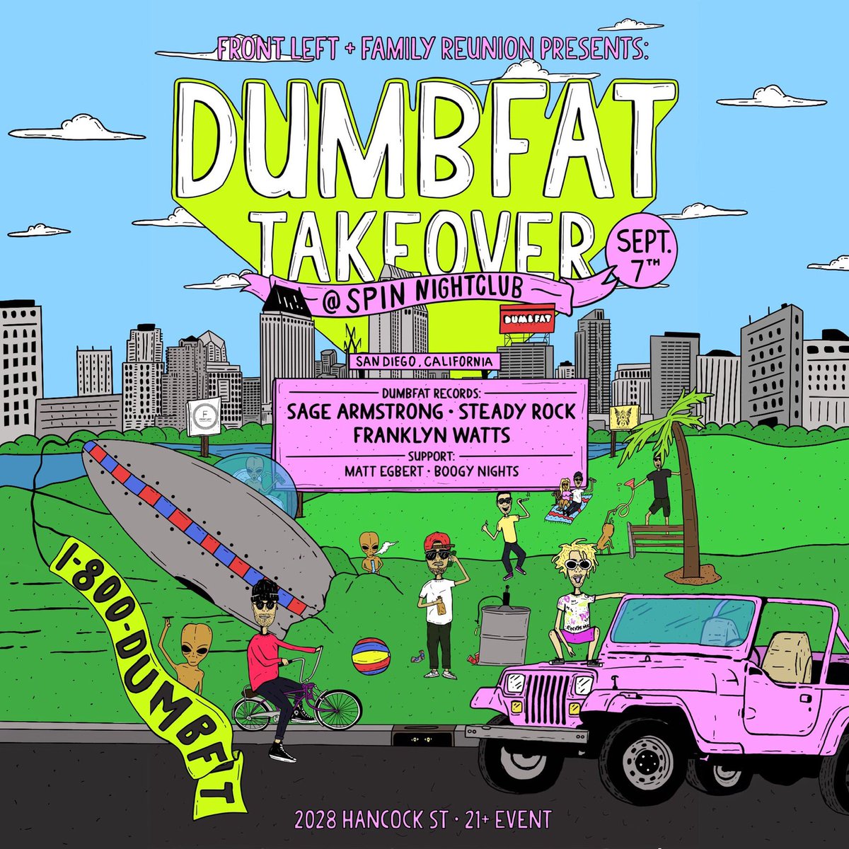 We are heading down to San Diego next month to take over <a href="/SpinNightclub/">SpinNightclub</a> 👽👽👽 bit.ly/dumbfatsd