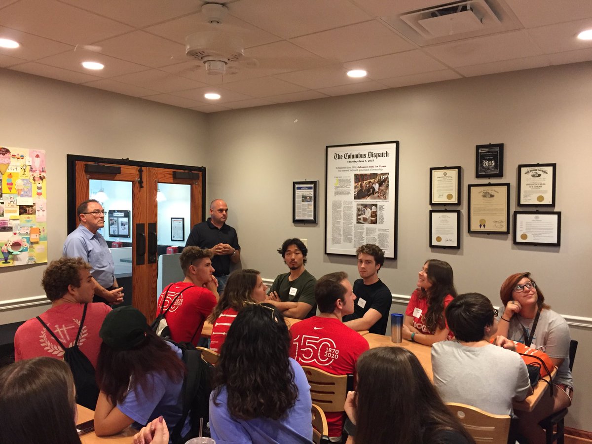 CbusMolly's tweet photo. Who doesn’t love an ice cream experience?!? Thanks @JohnsonsIceCrm 🍦#CollegeinCBUS #bus14 https://t.co/5vM6FlqGS0