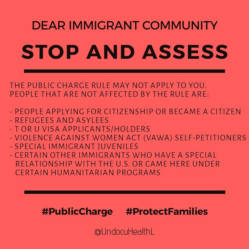 hctr_plascencia's tweet photo. DEAR IMMIGRANT COMMUNITY
#PublicCharge #ProtectFamilies #ProtectImmigrantFamilies #ImmigrantHealthPolicy #Health4All #UndocuHealth #UnoducuHealthLeaders
#MovementMagic #CommunityToCapitol #HèctorPJ https://t.co/ABZ4cmZvdI