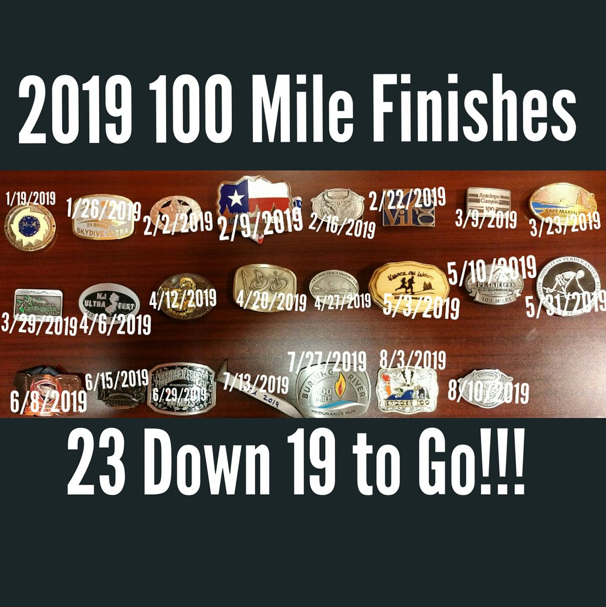 BillyTrainer's tweet photo. #MedalMonday on a Tuesday, because I'm different (or maybe I was just to busy for Twitter yesterday, lol) @runnersworld @davidgoggins @JesseItzler @joerogan @UltraRunningMag @MensHealthMag @GoldsGym https://t.co/4hrWLUa448