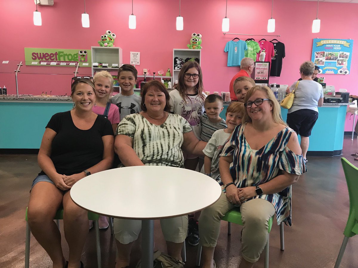 Bostian Family Night at Sweetfrog in Kannapolis until 8pm tonight!!  Fun with my peeps!!