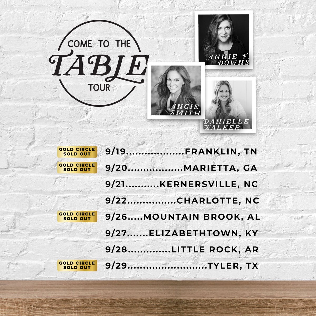 angiesmith19's tweet photo. ⁦I’ll be venturing out next month with my two of my favorite women, ⁦@anniefdowns⁩ and ⁦@againstallgrain⁩, for the #cometothetabletour!! It has been a long time coming...I’m so glad it’s finally here! Come join us!! https://t.co/K29YGBZPeK https://t.co/pE4e28k2lG