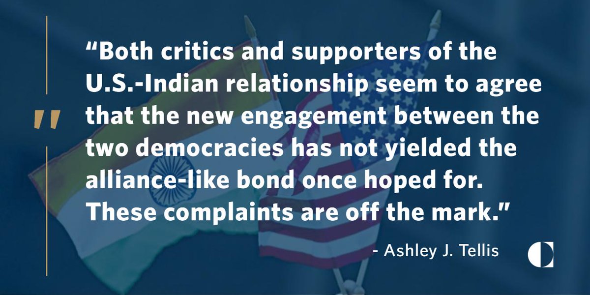 CarnegieSAsia's tweet photo. Online now! Robert D. Blackwill and Ashley Tellis' commentary "The India Dividend: New Delhi Remains Washington's Best Hope in Asia." Click here for paywall free access:
https://t.co/7eDXJc7aqL https://t.co/zceD98O7BZ
