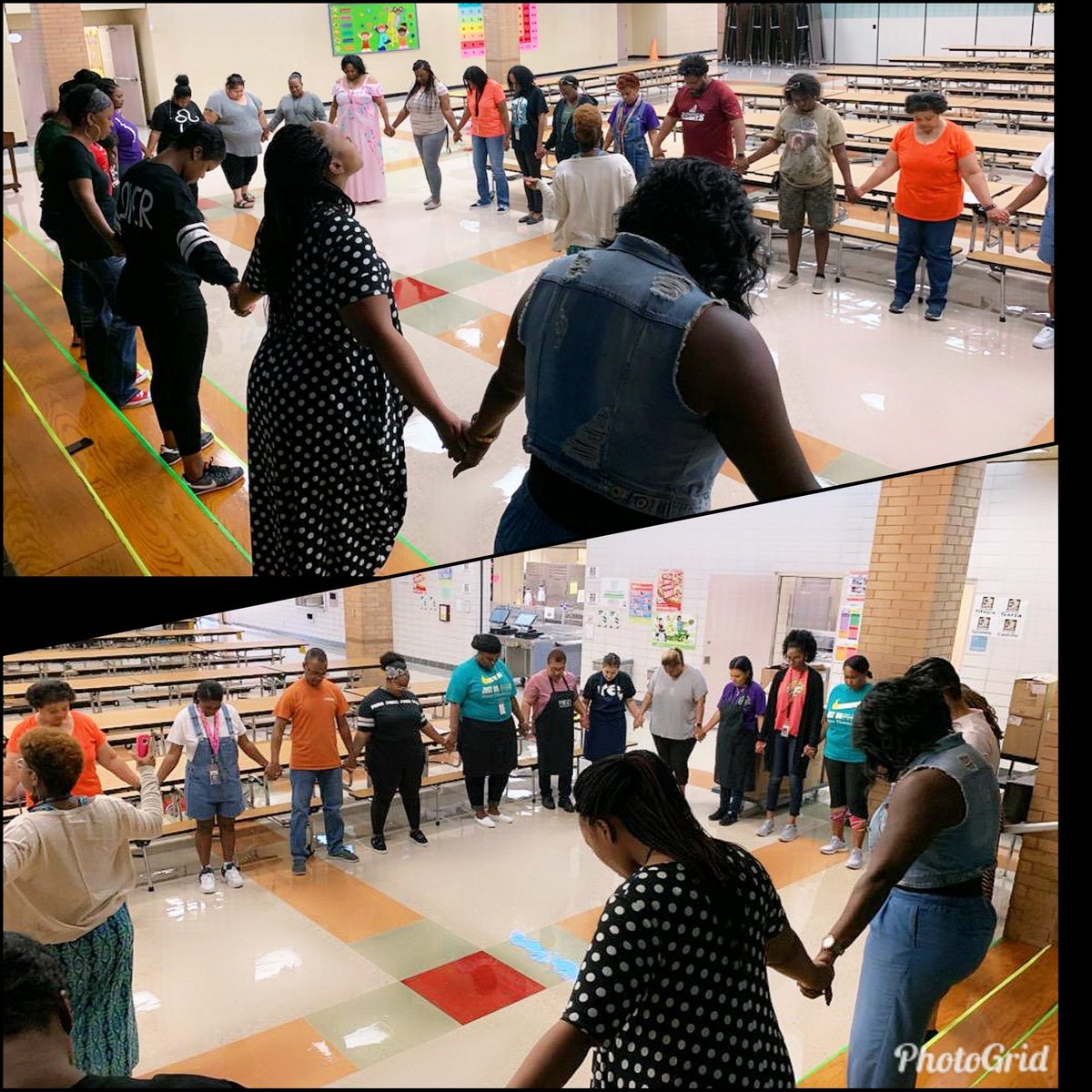 SBEPrincipal's tweet photo. A team that prays together, will conquer goals together! Claiming a successful 2019-2020 school year. #GloverFamily #TouchAndAgree #LeadersCreateLeaders @GE_Eagles https://t.co/Qv3Qwl25jm