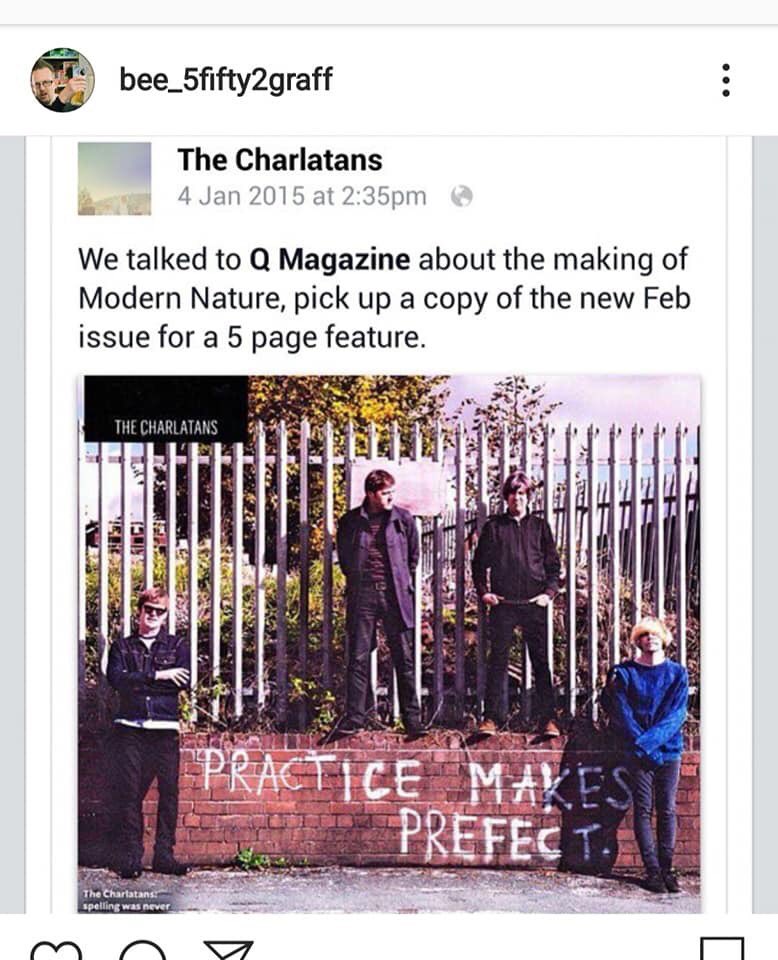 Dannywhite91dw's tweet photo. Throw back to when my friends graffiti made it in Q magazine thanks to @thecharlatans @Tim_Burgess https://t.co/YunVHR887S