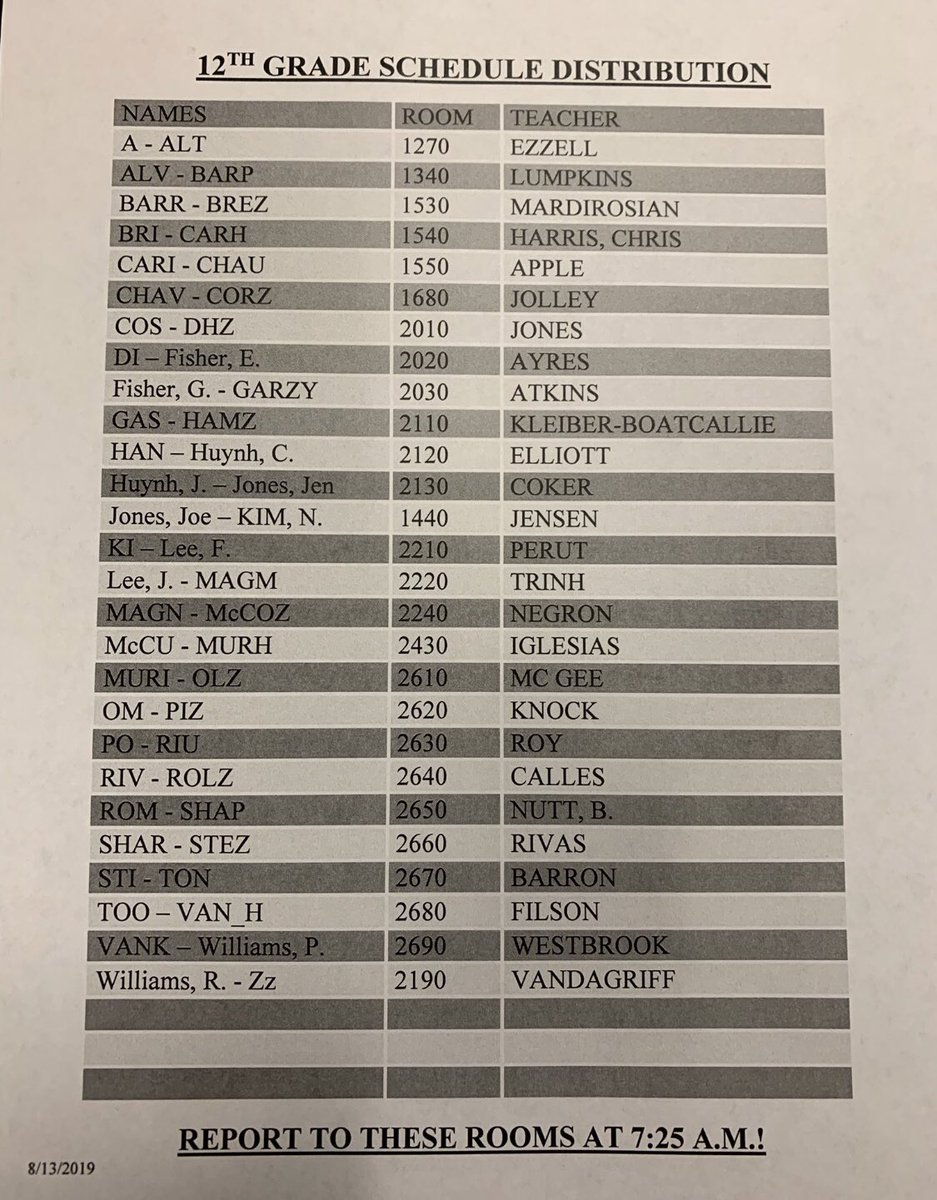 THS_Mustangs's tweet photo. Tomorrow is the first day of school Mustangs!!! We can’t wait to see you!!  You are all amazing and it’s going to be a great year!!  All students will go to Administrative Homeroom in the morning for schedules, even Miller AM and late arrival students. Check out the lists. https://t.co/xUygRLnLVy