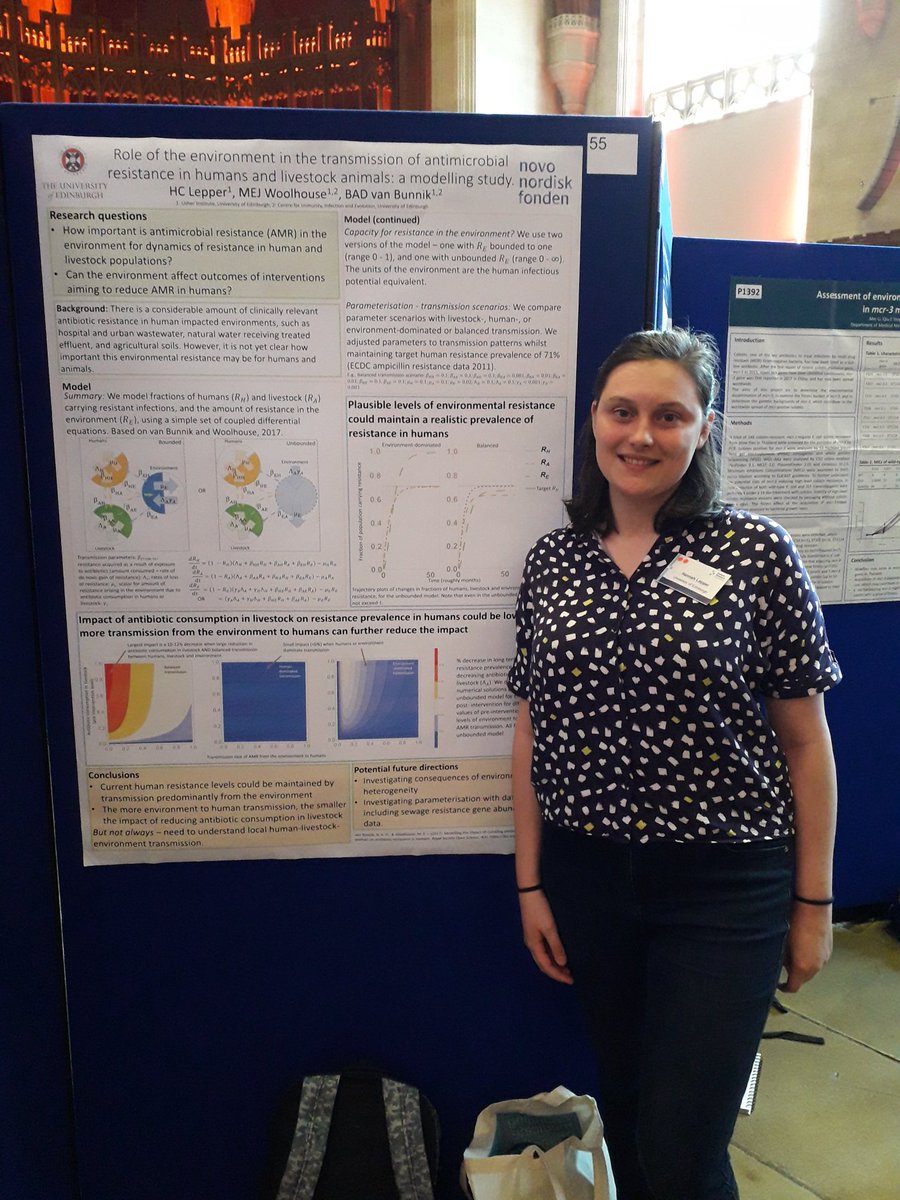 Enjoyed <a href="/MedResFdn_AMR/">National PhD Training Programme in AMR</a> #AMRtraining conference in Bristol,  fascinating interdisciplinary research! Here's my poster about modelling human-livestock-environment #AMR transmission.
