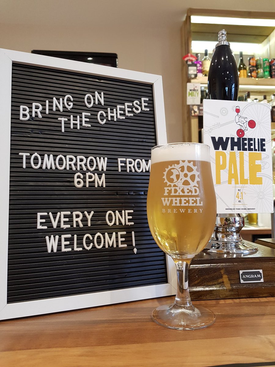 FixedWheelBrew's tweet photo. Who's ready for a cheese night tomorrow at our Wheelie Thirsty micro in Old Hill?!
FREE CHEESE ALL EVENING 🧀🧀🧀🧀
Starting from 6pm onwards. Plus we've got loads of beer and cider to enjoy alongside your free snacks! https://t.co/CLhWIV67Rm