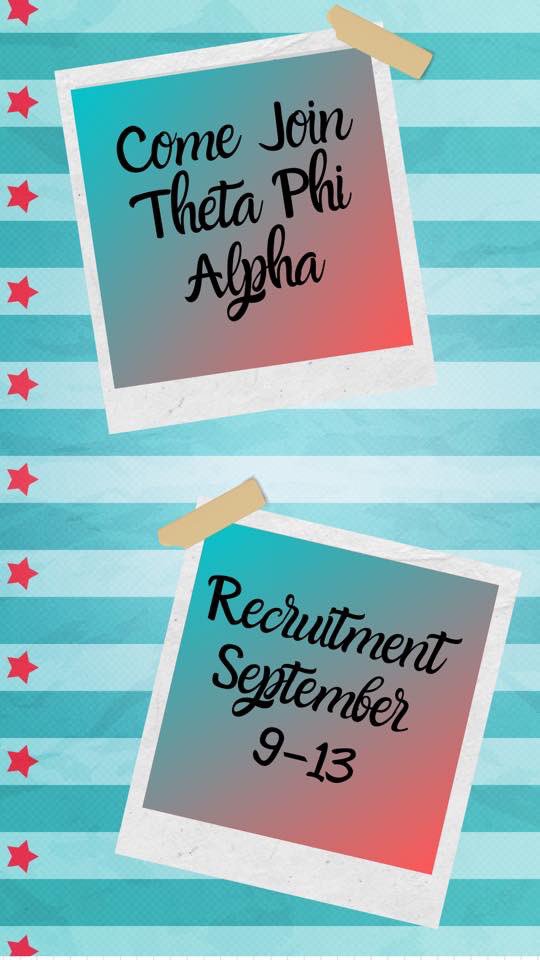 ThetaPhiAlphaGE's tweet photo. Less than a month away from fall recruitment! https://t.co/evWdhIZXS2