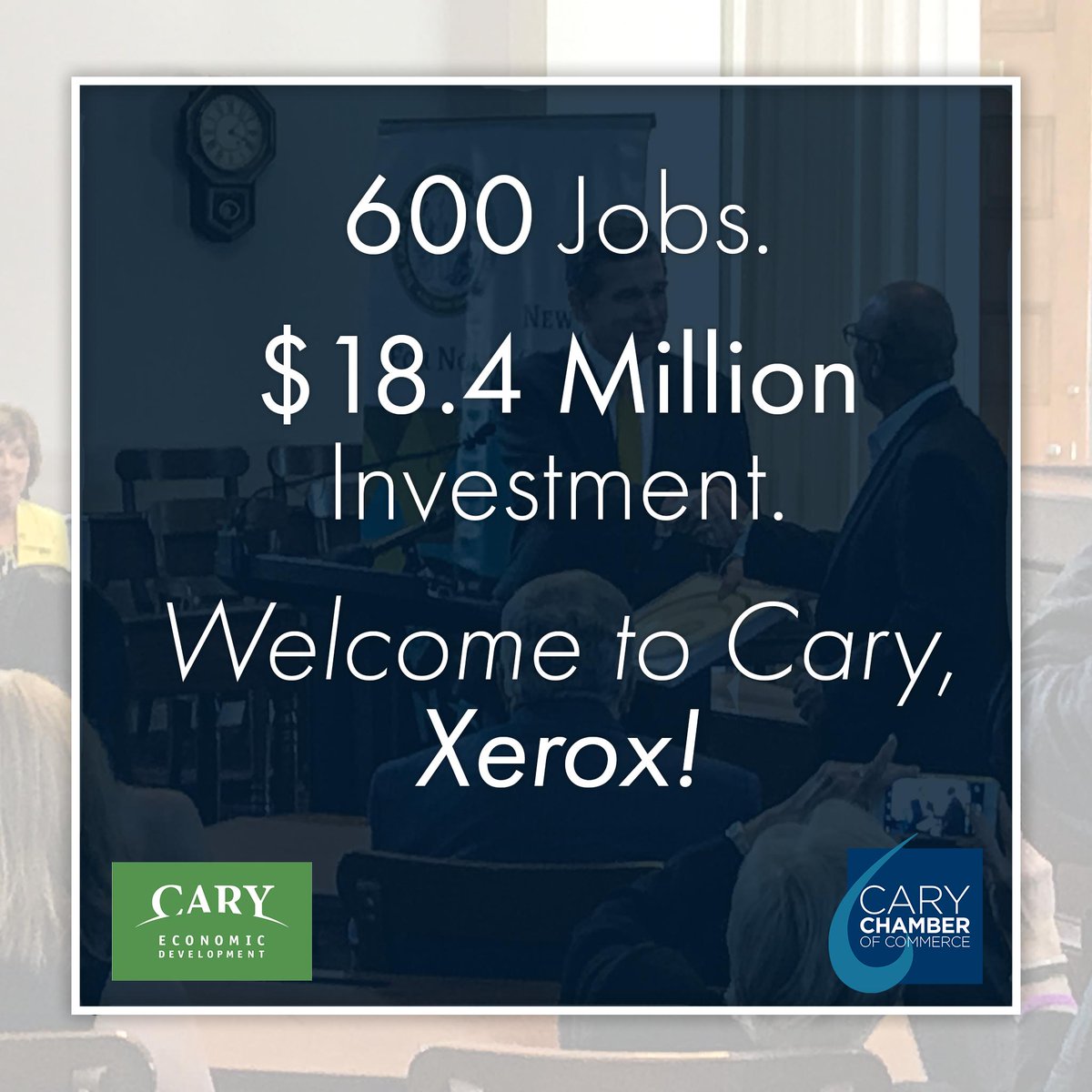 Proud to welcome <a href="/Xerox/">Xerox</a> to <a href="/TownofCary/">TownofCary</a> for their new Center of Excellence!
