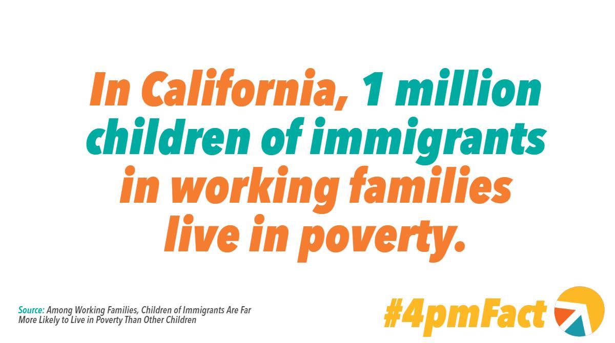CalBudgetCenter's tweet photo. Children of immigrants are already more likely to live in poverty than other children — the proposed changes to the "#PublicCharge" rule would exacerbate the problem by discouraging families from accessing services to meet critical basic needs, such as health care & food #4pmFact https://t.co/kGyLtvd7NH