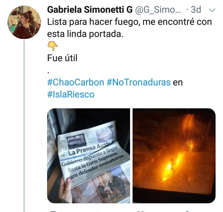 AlertaIsla's tweet photo. Otra vez la gemela malvada de Gaby sin money llama al odio hacia los amigos de mina invierno, mal Gabriela te fuiste a la mierda con tus comentarios.
@minasomos @aguilatenaz1204 @aluksicc @glaciologo89 @pinguinodiario @CHVNoticias @ITVnoticias @Alejandra109877 @angelica___2 https://t.co/BYuYAciqSw