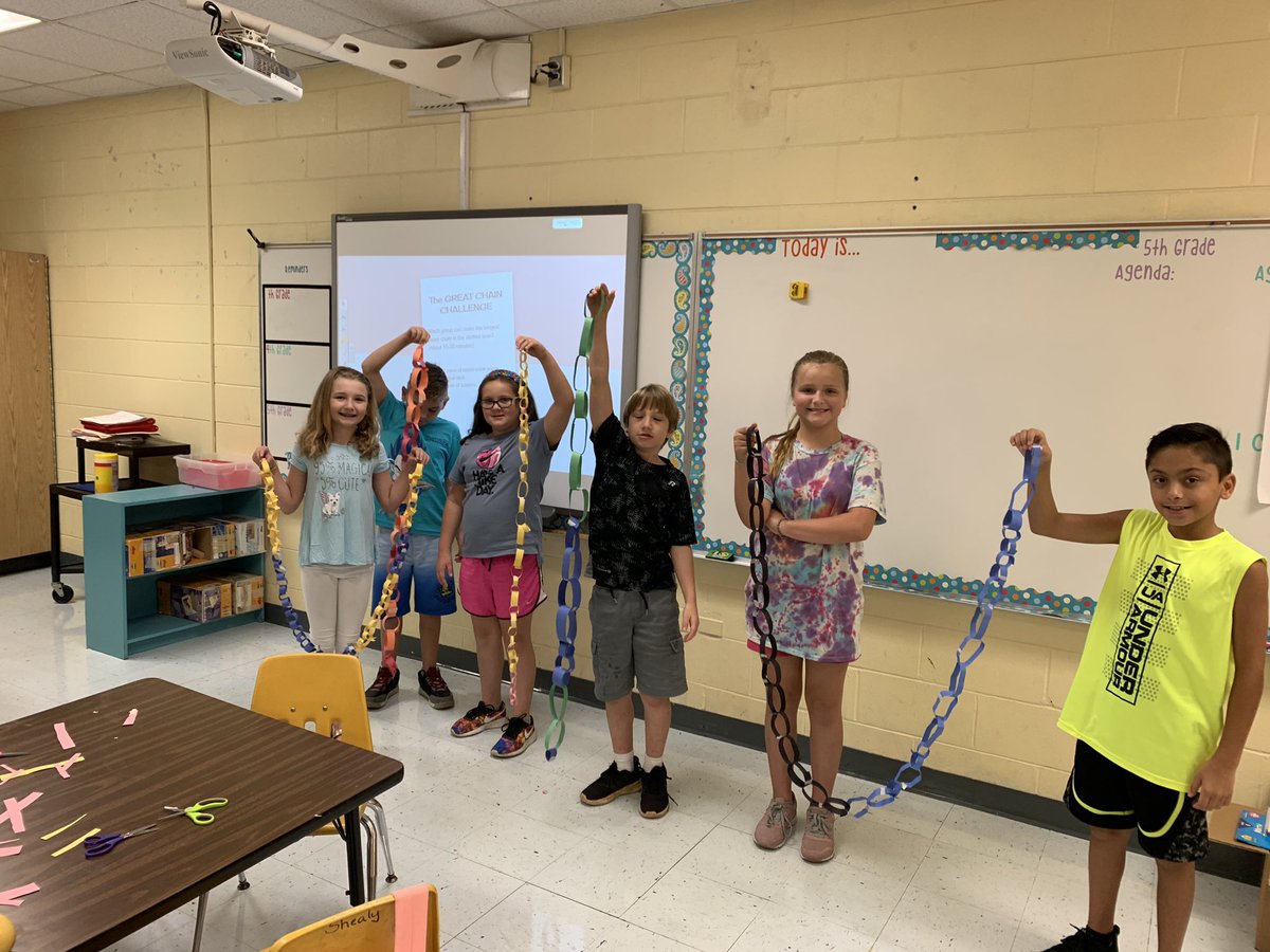 STEM Challenge in Kaleidoscope at @CaveSpringElem: Ss loved problem solving while taking on The GREAT CHAIN challenge. @DrKyleAbernathy
