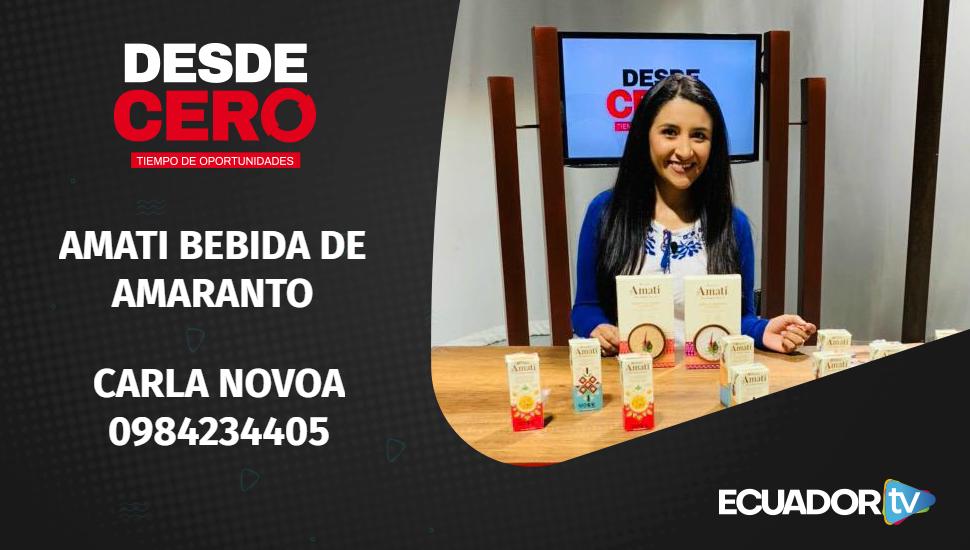 EcuadorTV's tweet photo. #DesdeCero | ¿Conoces las propiedades nutricionales que tiene el amaranto? Carla Novoa, representante de "Amati", nos las cuenta. No te despegues de nuestro programa para que puedas acceder a las ofertas de este emprendimiento. 
►https://t.co/eAwVtQv6fp https://t.co/cuyay65bdW