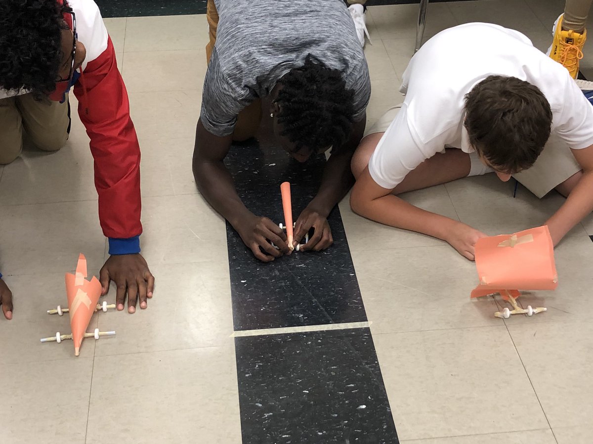 AmsCalloway's tweet photo. Puff mobiles to drive home engineering design. Wind powered vehicles created using straws, paper, tape and life savers. Students have figured out failure is ok as long as we keep trying. #tweetcher @StarkvilleSD #STEM https://t.co/tLnRh7EejY