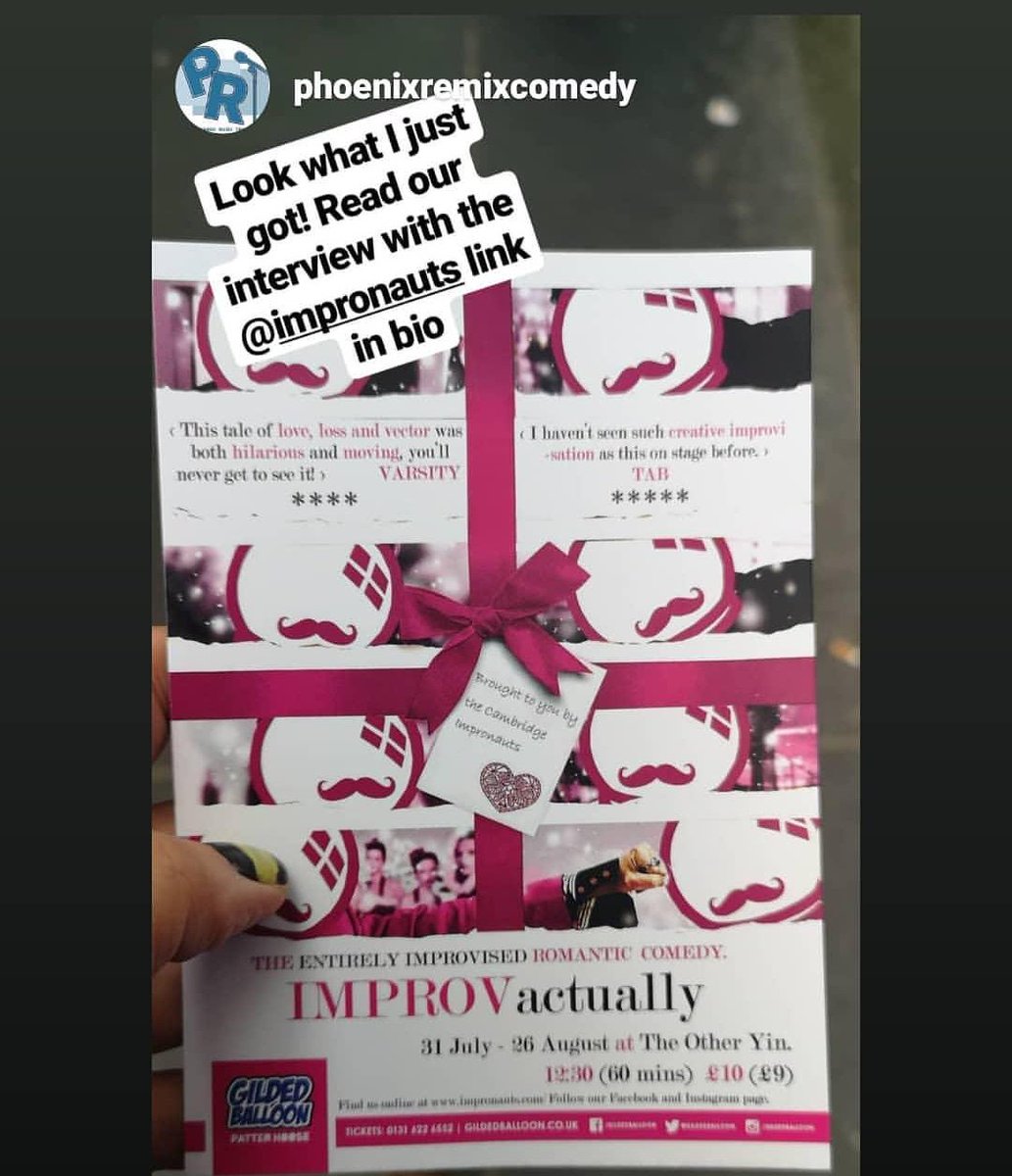 Impronauts's tweet photo. @j_will_foster Yes, this #EdFringe19 please come and see us in #ImprovActually at 12:30, @Gildedballoon (Patter Hoose)!
Tix: https://t.co/X55itgucme https://t.co/SwbRIfO9PC