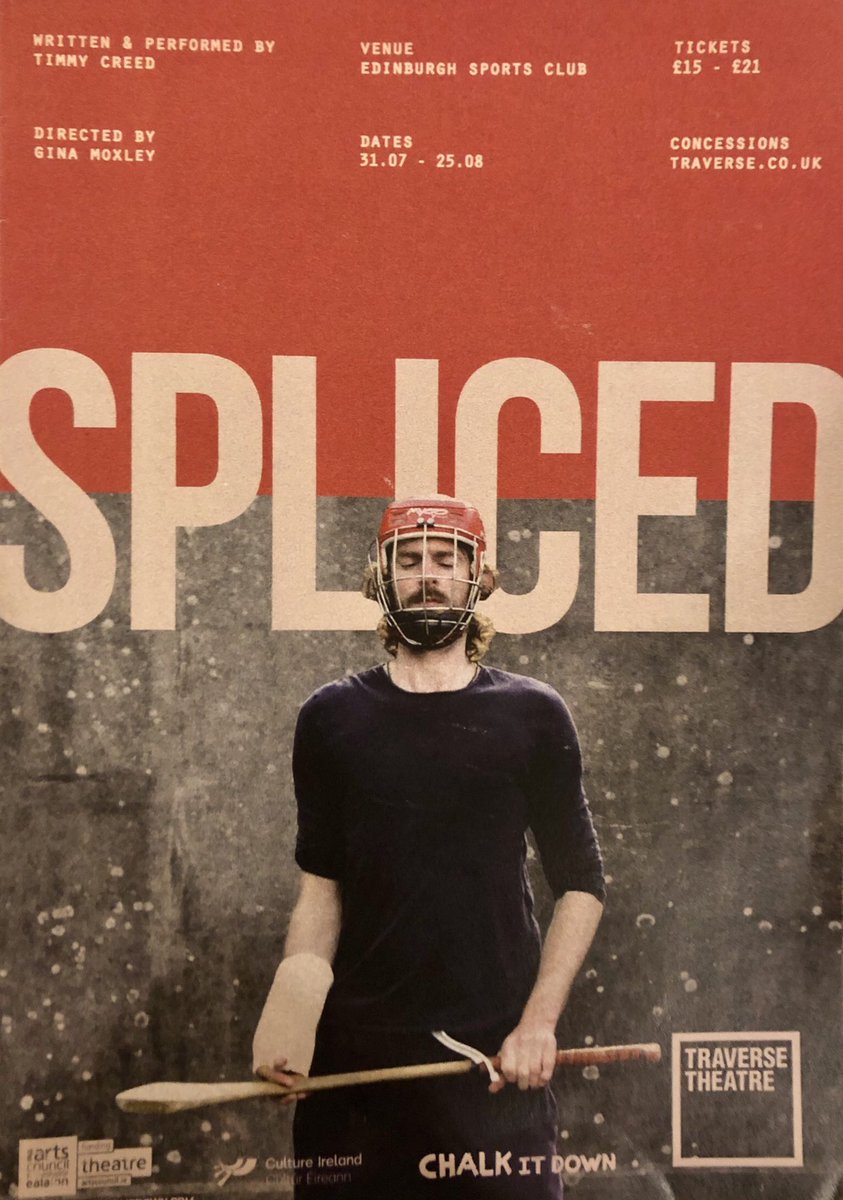 theatrehinton's tweet image. Lon/Edi19 Day9/Show12: Wonderfully performed one-man show about a man in recovery from years in the world of hurling. Extraordinarily physical performance. #spliced @traversetheatre #HowManyShowsIn16Days?