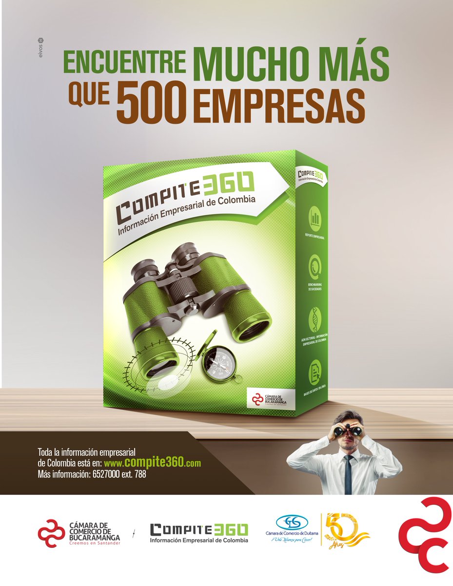 camaraduitama's tweet photo. 📍Encuentra los datos de más de 500 empresas a través del portal #Compite360, un espacio que permite fortalecer ideas de emprendimiento, estimular la competencia y ampliar el mercado de clientes .👉 ¿Quieres saber cómo?--> https://t.co/R5yp0C3NEf https://t.co/7GYVlIdTsQ