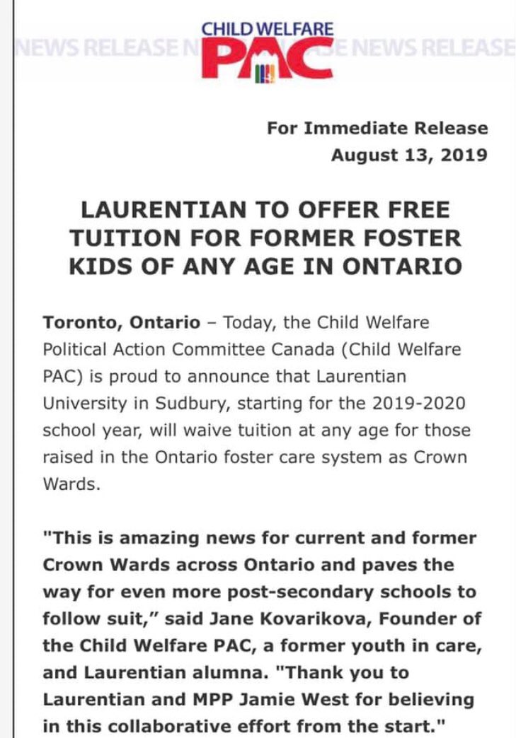 Fair isn’t everybody getting the same thing. Fair is everybody getting what they need to be successful. One amazing step toward equity. Excellent initiative Laurentian University. Follow link below. myemail.constantcontact.com/LAURENTIAN-TO-…