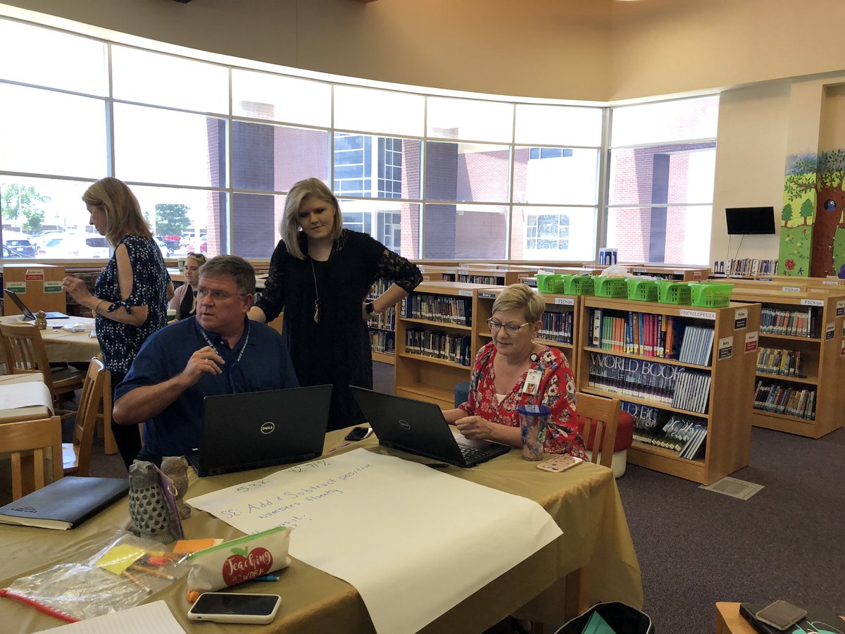 sgttxaggie's tweet photo. 3-5 math teachers working together to analyze lowest SE’s from 2019 STAAR and working on problem solving tasks. @EMScurriculum @mgermainemath #emsmath https://t.co/l5dI6xSVj2
