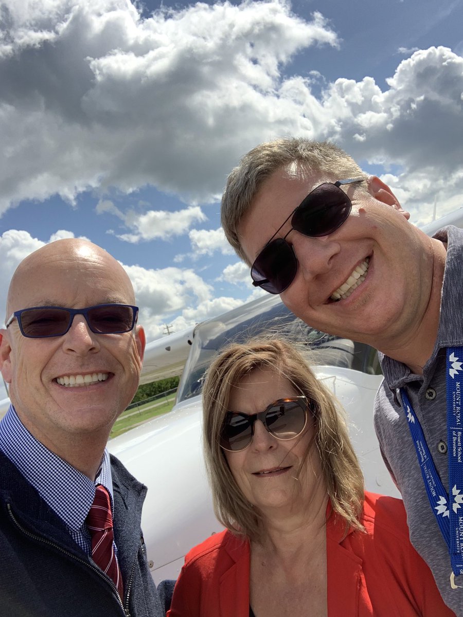 TimRahilly's tweet photo. Had a great visit with @mountroyal4u Aviation along with Dean Liz Evans and Chief Flight Instructor Steve Coleman https://t.co/W0lEyT4J3V