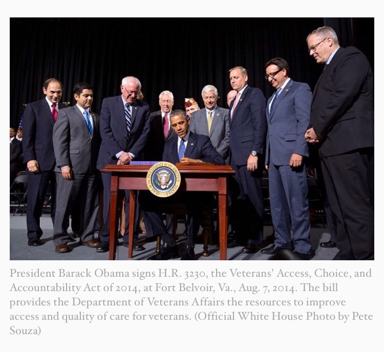 sfpelosi's tweet photo. A #LeftHandersDay flashback: 

President Barack Obama signing #VeteransChoice five years ago this week (8.7.2014)

cc @realDonaldTrump who seems to have forgotten OBAMA’s accomplishment. https://t.co/uKZTj4ghzM