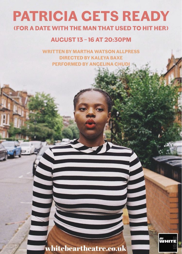 SelfCareQueen_'s tweet photo. #PatriciaGetsReady @WhiteBearTheatr was such a thrilling, captivating, powerful performance by @AngieChudi written by @mwatsonallpress and directed by the wonderful @KaleyaBaxe which really highlighted the strength of women and navigating the trauma of abuse. Go and see it! 👏🏾 https://t.co/N6XTDqsFmV