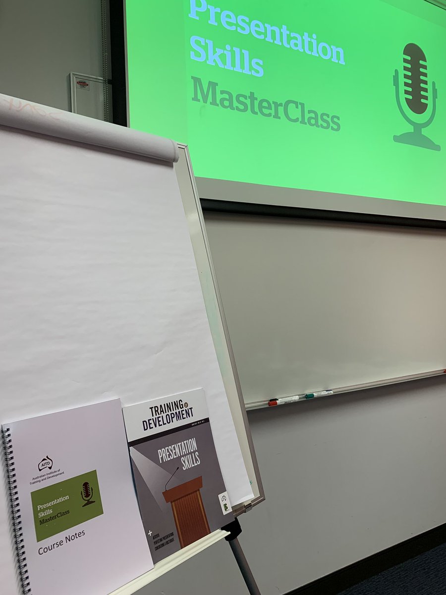 broadspringpam's tweet photo. @aitd1 #AITDlearn Set up and ready for today’s Presentation Skills Masterclass in Melbourne. https://t.co/WDFWu9tWiV