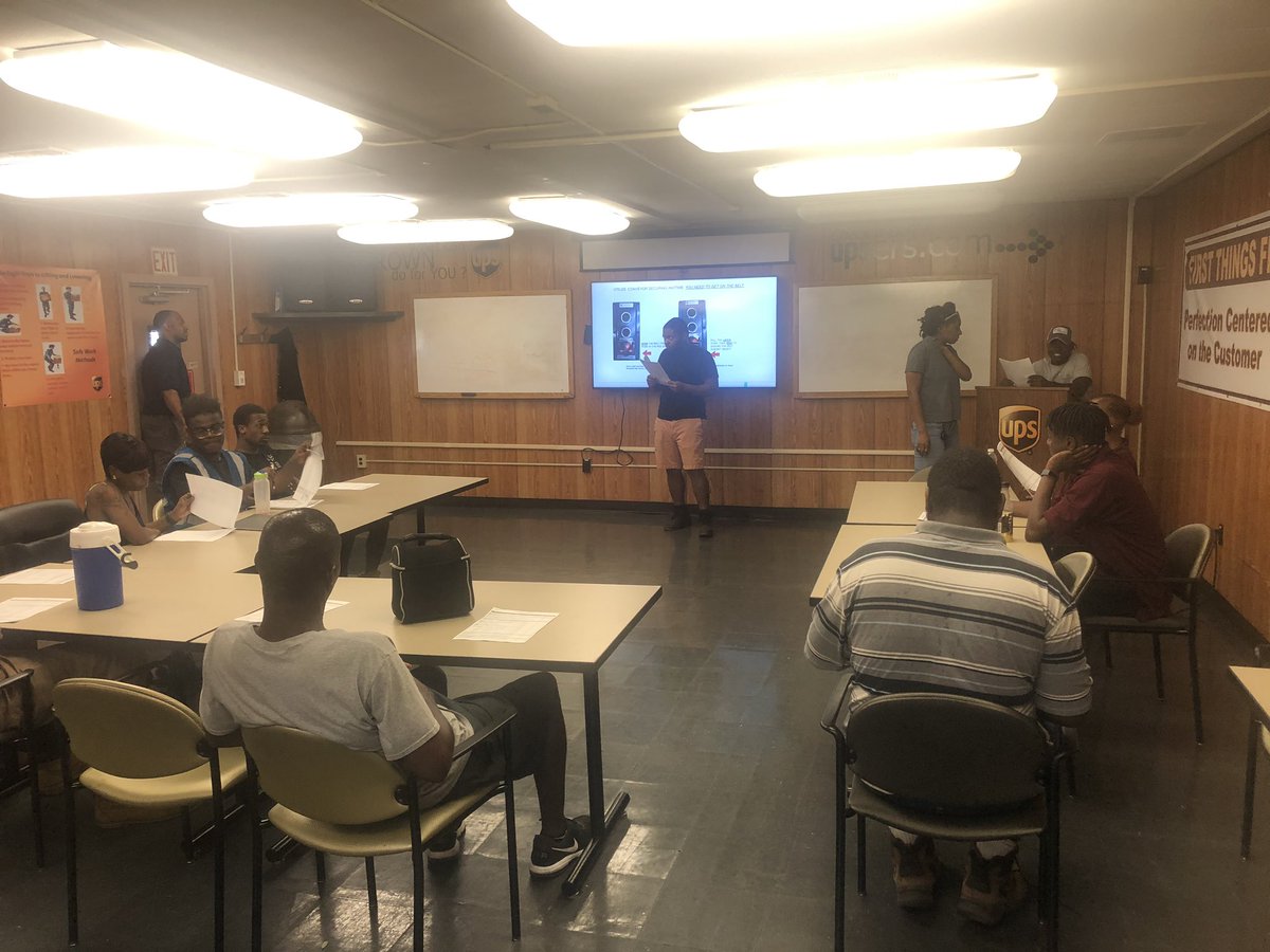 #safetyfocused      Atlanta Twilight team conducting their monthly meeting.  Congratulations to new CHSP Co-Chair Elijah Anderson and Wellness Champ Destinee Collins.  Great job facilitating the meeting.  <a href="/MWUPSATLDIV/">Michelle Windom</a>