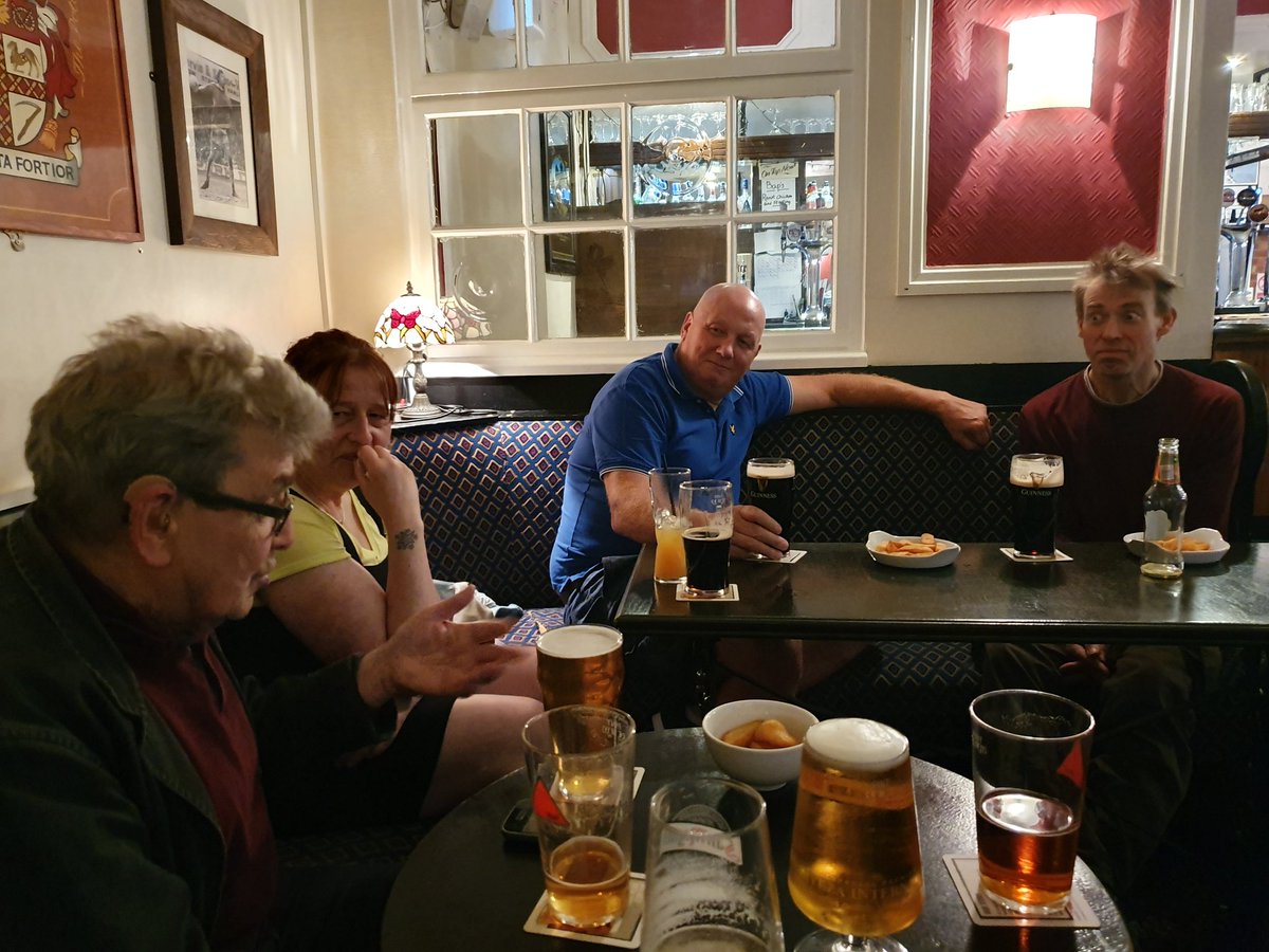 fslconsult's tweet photo. "Different? Having gonorrhea is different" - the one and only Mike Cain of @penkhullartists 

The @6townspubs tour continued tonight at the #BenchandBar #Fenton with @MinxyOwl @flowerboxorguk @MilloScott @StokeNick @PhilShallcross and @stephenhenshal1 https://t.co/Jtv4ioqddG