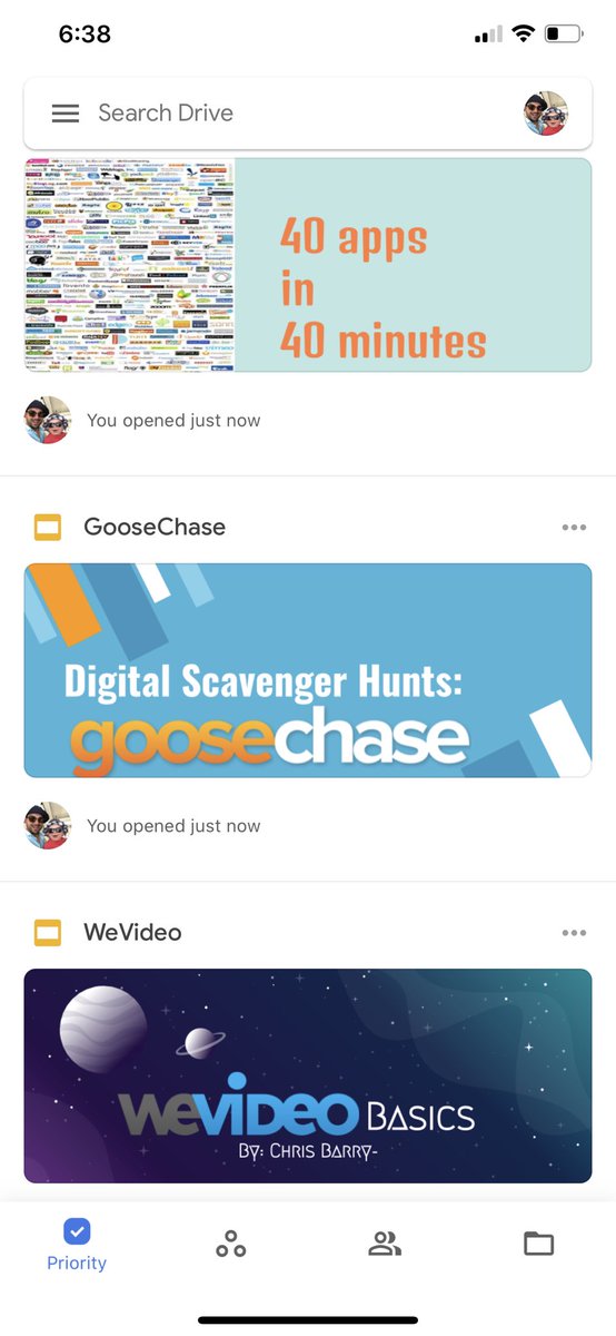 ChrisBarryRL's tweet photo. Awesome time presenting content on @WeVideo @GooseChaseEDU and borrowing @blutz01 #60in60 idea for a #40in40 with @samanthafgrey at #rledtech19 https://t.co/o7XGZ6PtbX