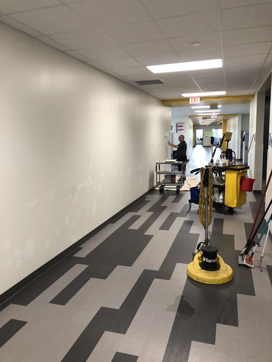MKoz21's tweet photo. As we finish up our summer restoration at Muskego Lakes the custodian took some time today to learn more about door hardware. We are looking forward to students returning to ML. @MLMSmuskies @MuskegoNorwaySc @mnsfacilities https://t.co/SpuPqdBrNf
