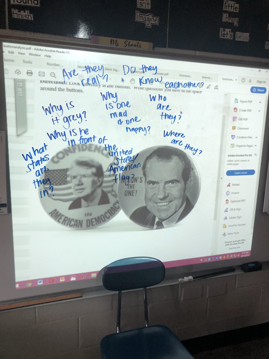 educatorshoats's tweet image. In 2nd grade we analyzed a primary resource in Social Studies on Monday! We practiced the I See, I Think, and I Wonder Protocol. Here are some of the questions my scholars have #ItWasFun #WhyIsOneMad 🤣 ! @GSCS_SS