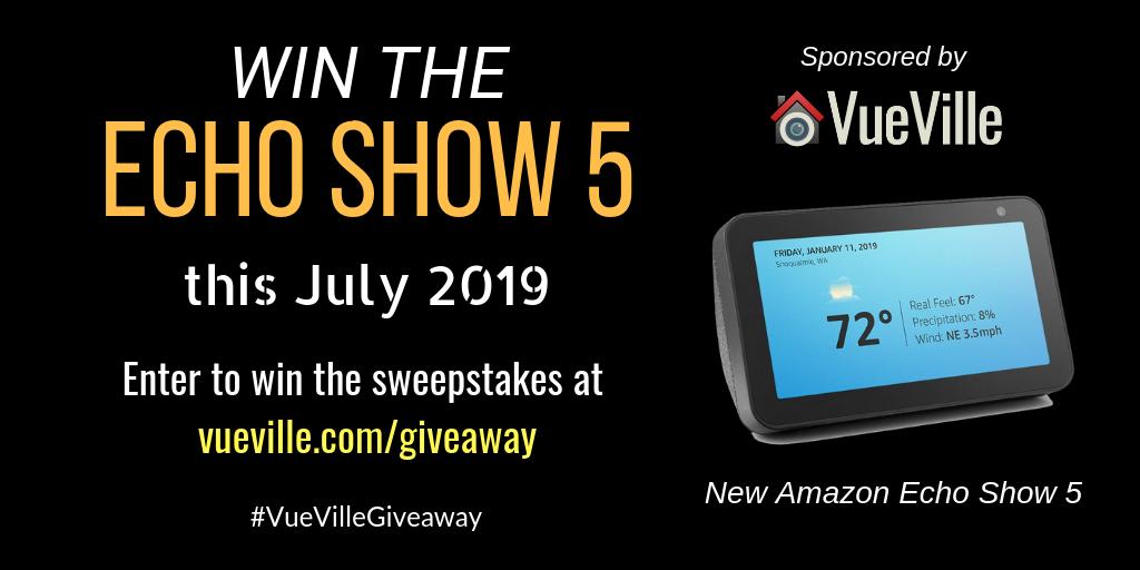 We are happy to announce the winner of the Amazon Echo Show 5 July 2019 #VueVilleGiveaway: Samantha <a href="/hidey8601/">Hidey Samantha Thomas</a>. Congratulations, the Echo Show is on the way to you! Thanks to everyone who entered and watch out for the next #giveaway!