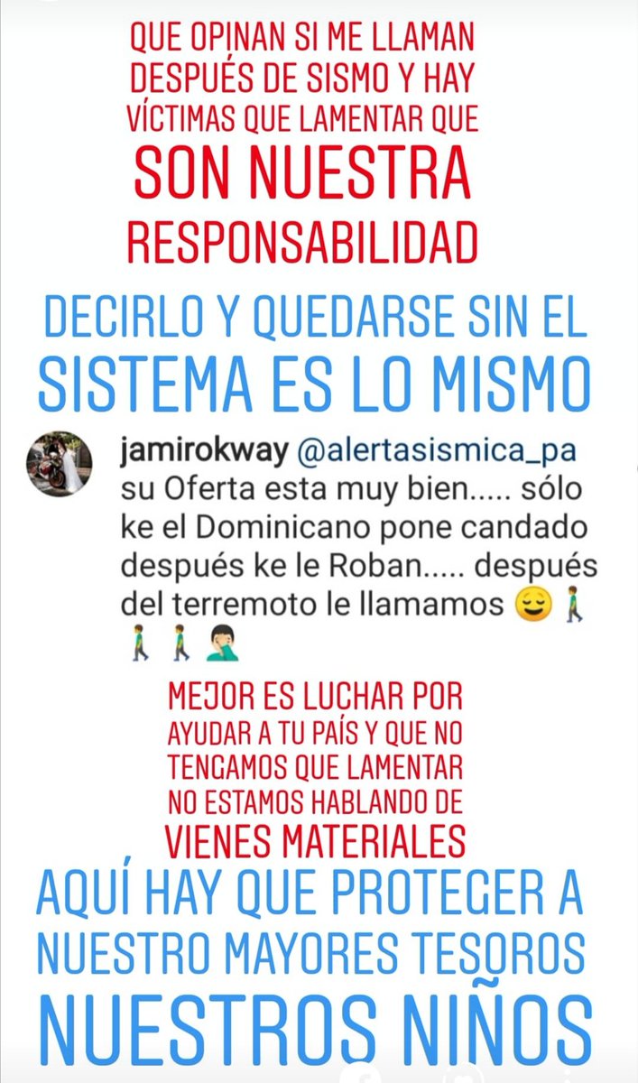 AlertaSismicaSA's tweet image. Excelentísimo Sr. Presidente Cortizo Cohen es un tema que el gobierno tocando puertas me va llevar meses con suerte solo colocar el #PlanDemo para probar que es posible. Ud puede ayudar a todos los panameños porque no sabemos cuándo va ocurrir el próximo #Sismo importante X niños