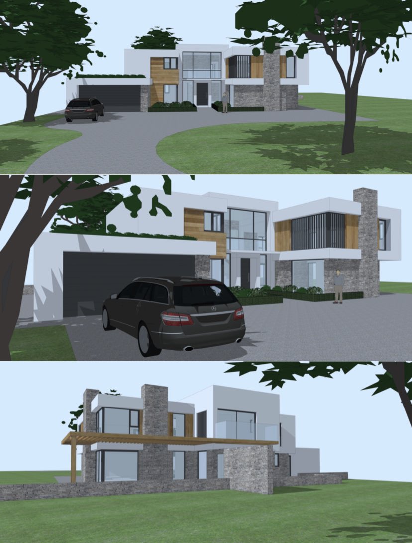 #sketchup #conceptmodel for new #contemporaryhouse in #greenbelt
