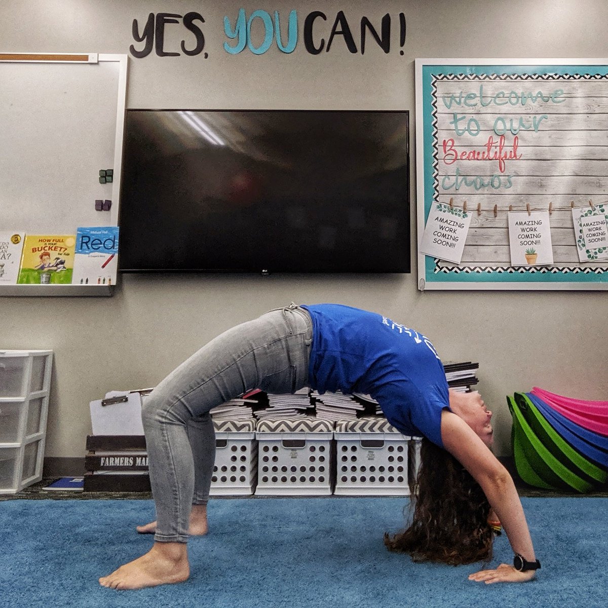 Mrs_Gawel's tweet photo. All I can say is that I'm "wheely" excited about this school year.   The first two days have been a whirlwind, but I am loving this group of Grizzlies!  So thankful for the adventure this year is going to be! 
#WeAreGroves #yogiintheclassroom #humbleisd #bethelight https://t.co/BDZZ4wk1mW