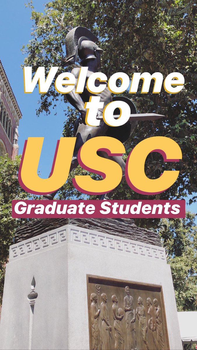 Welcome to USC new Graduate Students! We hope you had a great day of orientation and tours around our beautiful campus here <a href="/USC/">USC</a> !