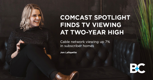 AdvertisingPdx's tweet photo. .@bcbeat coverage about @ComcstSpotlight's new #TVViewership Report highlights that viewing in @Comcast homes in Q1 was at a two-year high. #ComcastEmp https://t.co/qswb9vdhVP https://t.co/KHTSL74lMf