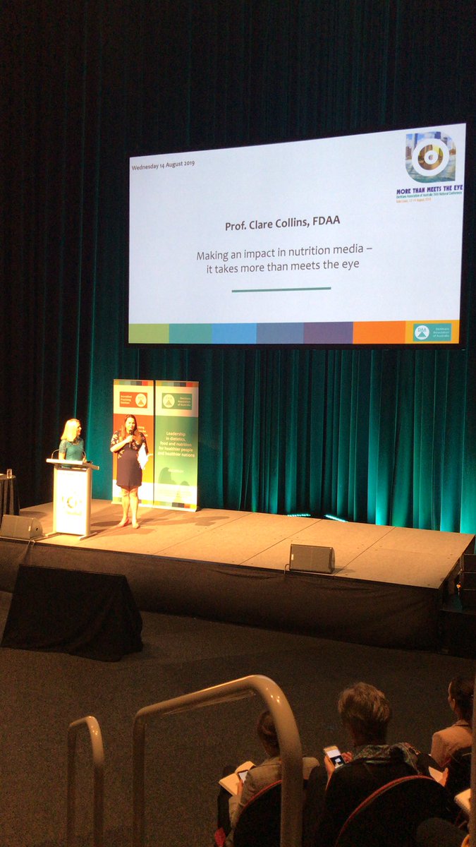 Clare Collins FDAA at #DAA2019 @DAA_feed nailing her talk on dietitians in the media