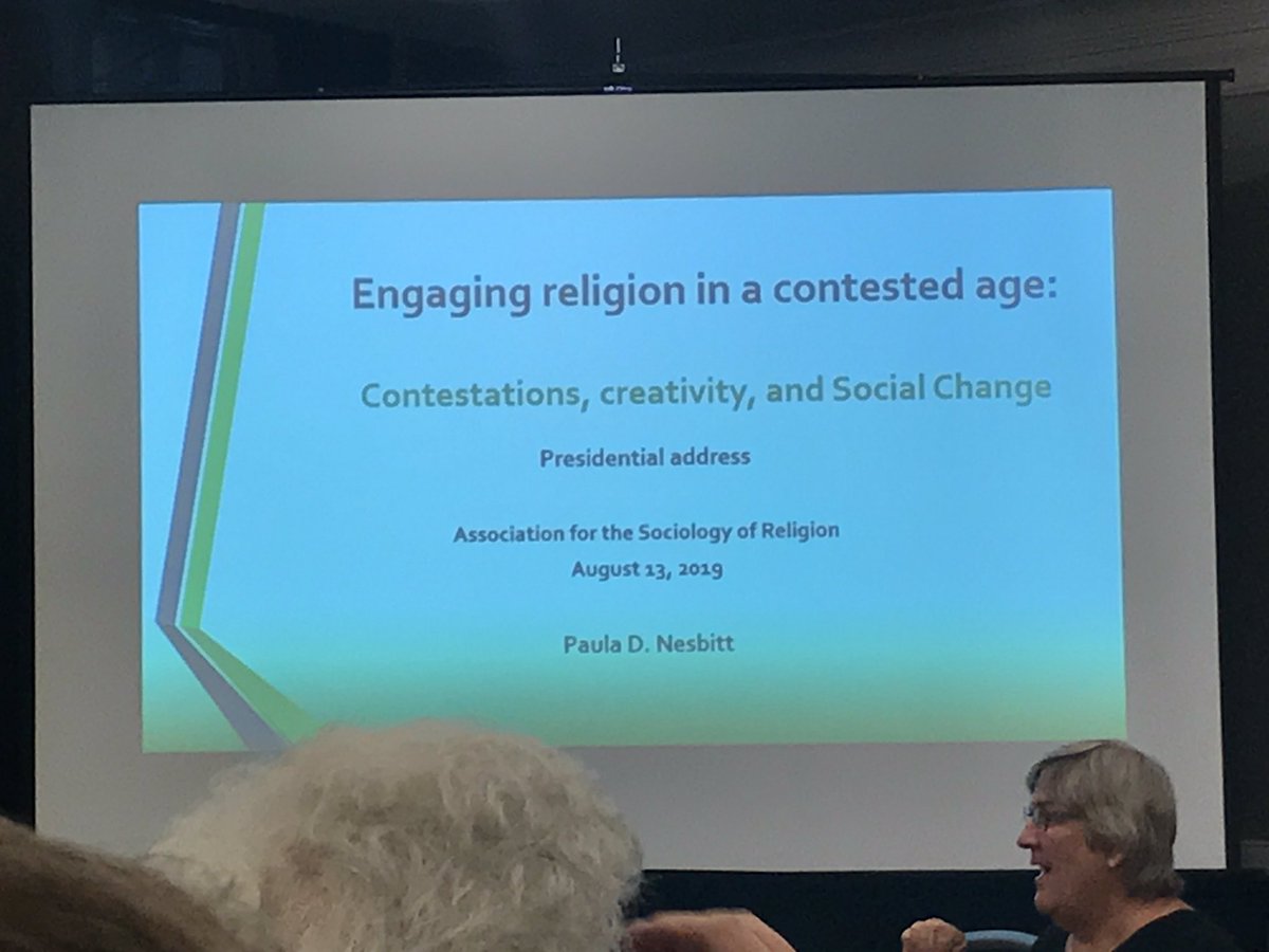 ObsBlanquerna's tweet photo. Presidential Addresss: Paula Nesbitt @ASReligion President. Religion, contestation, Anglican Communion shifts. #asr19 #asa19 @ASA_Religion https://t.co/oJLMtaMPzv