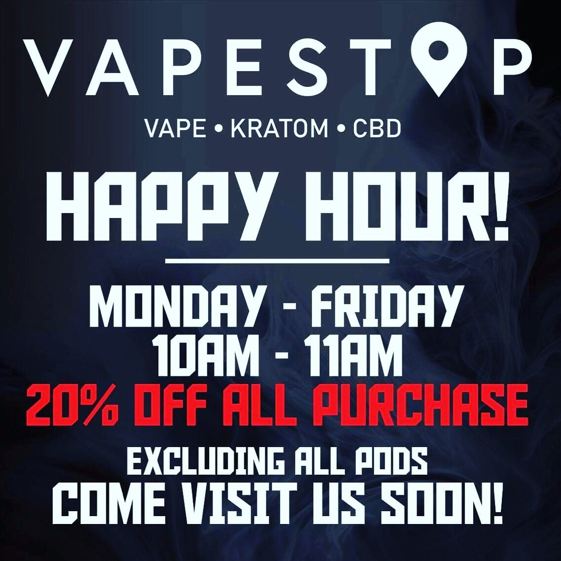GoVapeStop's tweet image. New hours mean new deals! #vapeshop #vape #vapeil #vapeon #vapormax #vapelyfe #vapelife #vapefam #vapor #vapecommunity #vapeporn #vapesale #vapenation #vapedaily #vapesociety #vapestrong #vapelove
